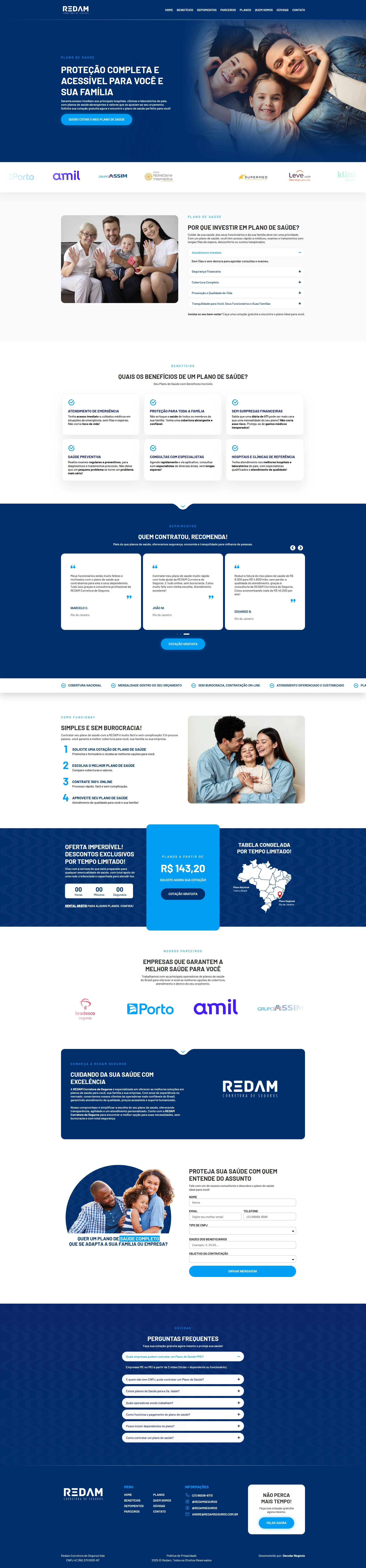 Print do projeto Redam Seguros
