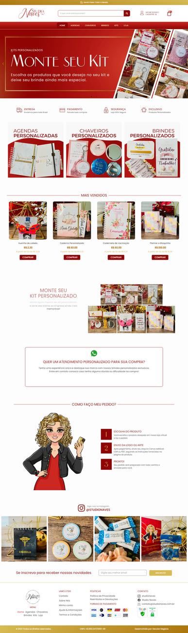 Portfólio Decolar Negócio - loja virtual de brindes personalizados