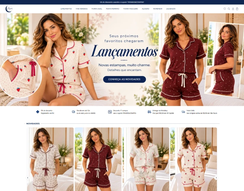 Zagati Pijamas: loja virtual de pijamas e homewear 3 Print do projeto Zagati Pijamas