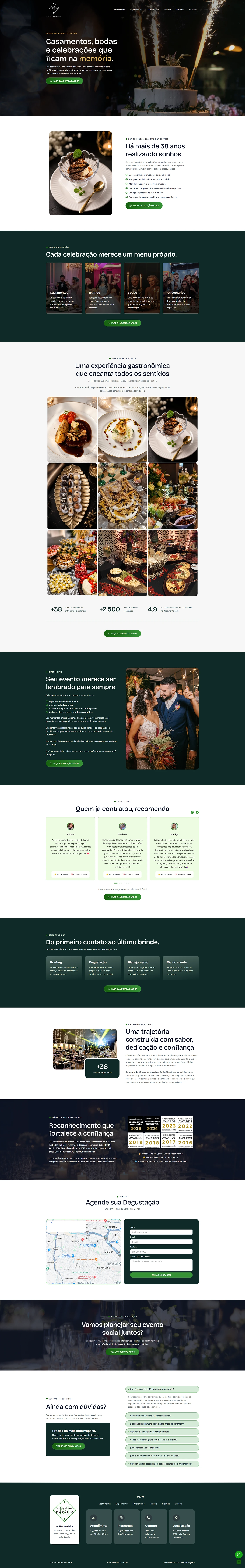 Landing page do Buffet Madeira, projeto da Decolar Negócio