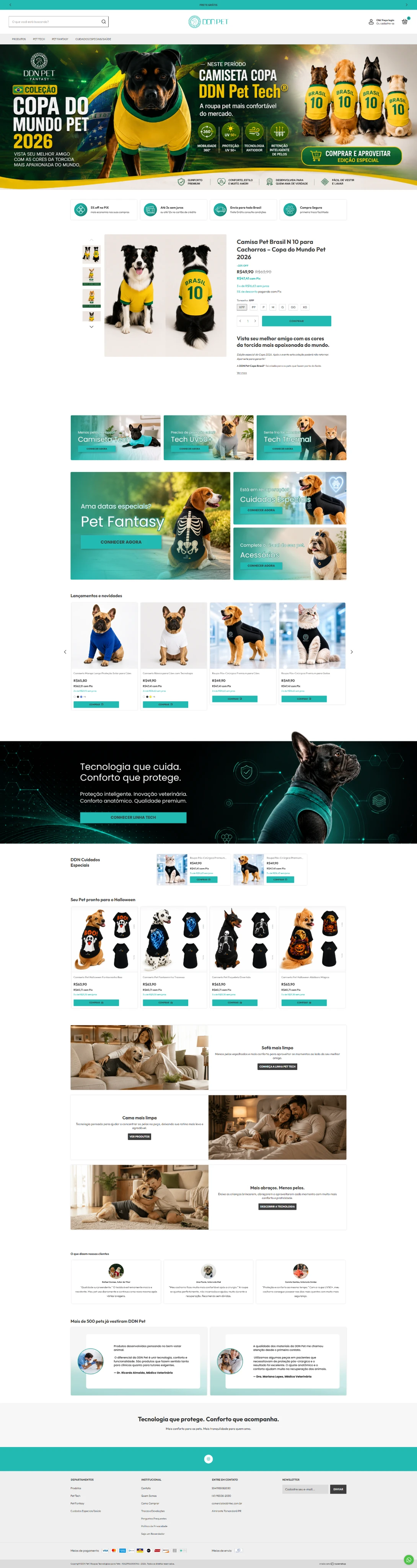 Loja virtual DDN Pet, projeto da Decolar Negócio