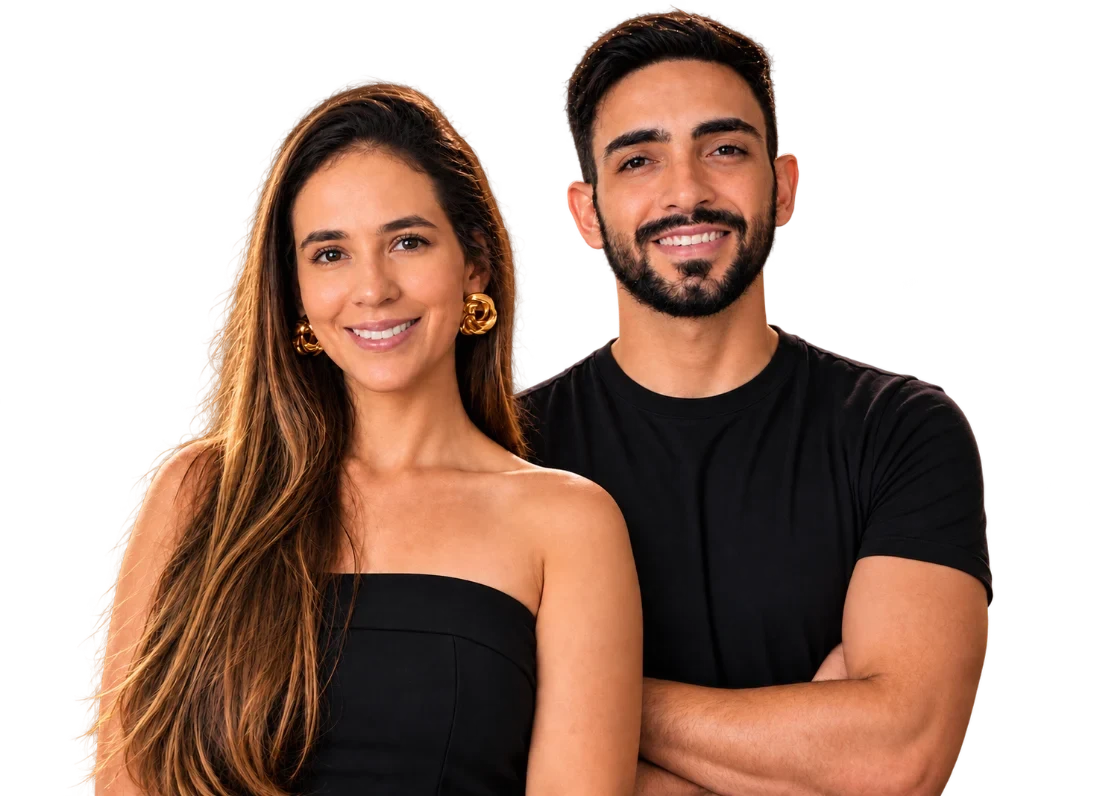 Rebecca Almeida e Leonardo Alves, fundadores da Decolar Negócio, agência de marketing digital em Londrina