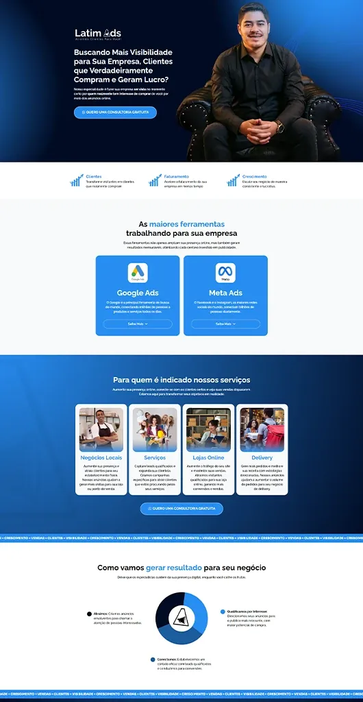 00- Site 9 Página completa do site da agência Latim Ads