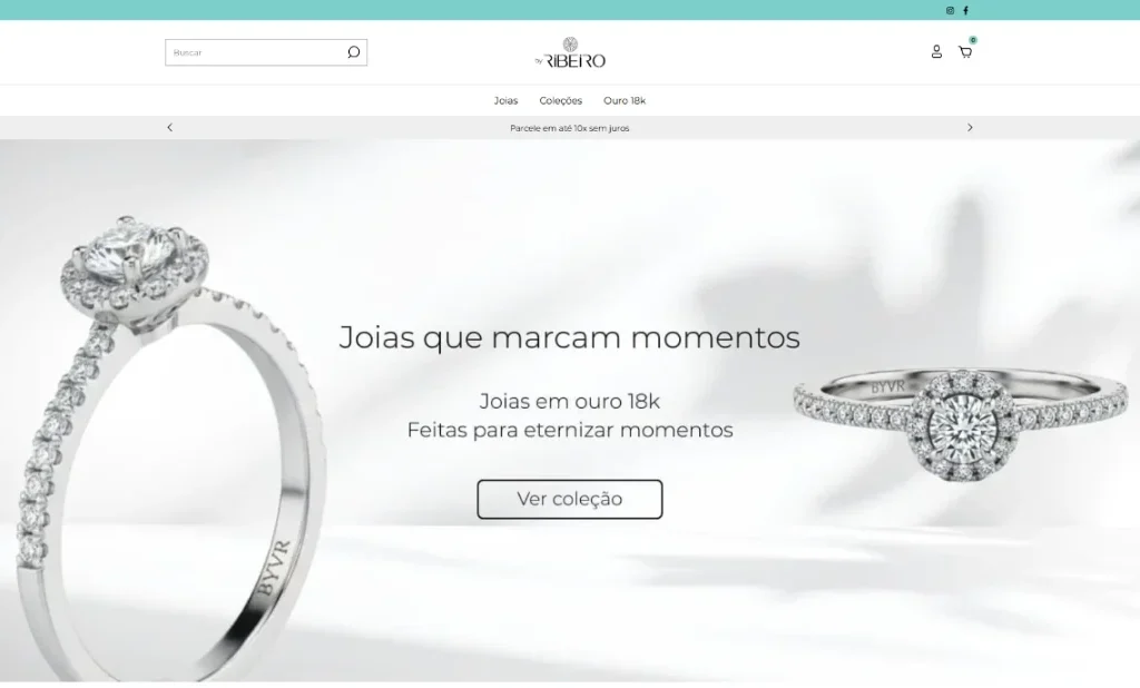 BYVR Joias: loja virtual de joias em ouro 18k 2 Print do projeto BYVR Joias