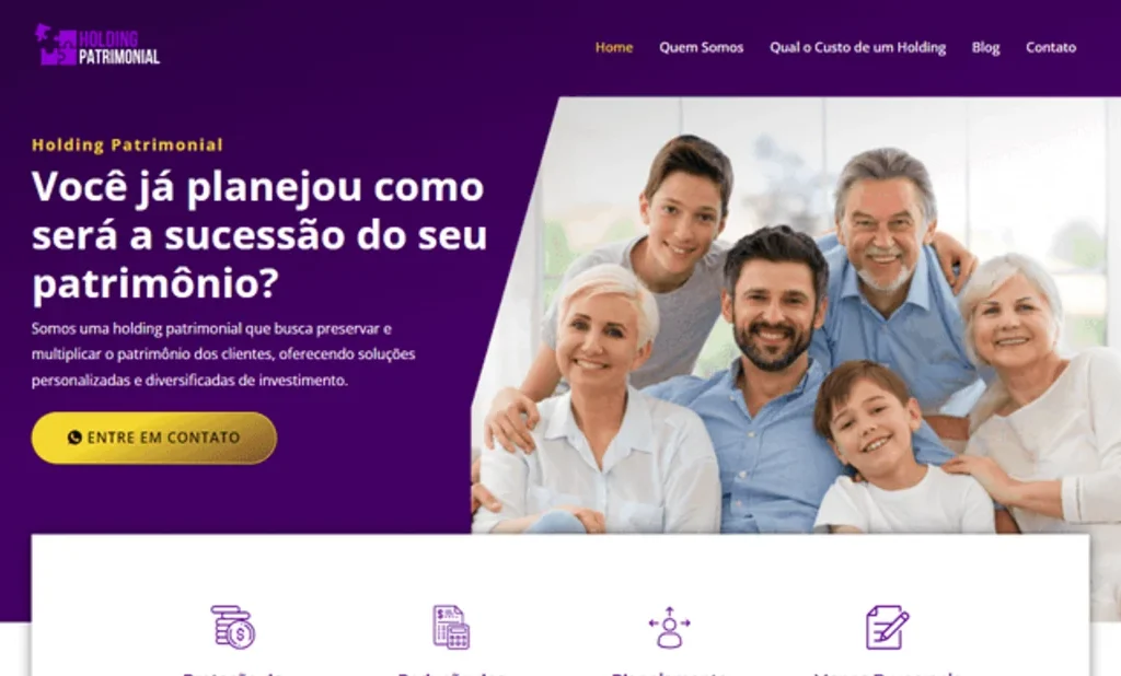 DR Holding: site de escritório de holding patrimonial 2 Print do projeto DR Holding Patrimonial