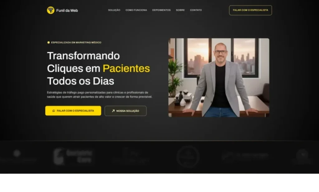 Funil da Web: landing page de marketing médico 1 Print do projeto Funil da Web