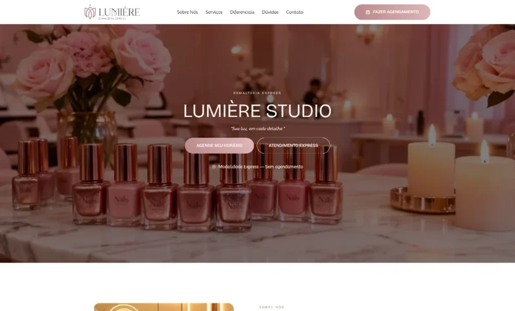 Lumière Studio: site de esmalteria express em Joinville 1 Print do projeto Lumière Studio